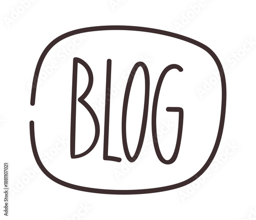 Blog hand drawn minimalist symbol