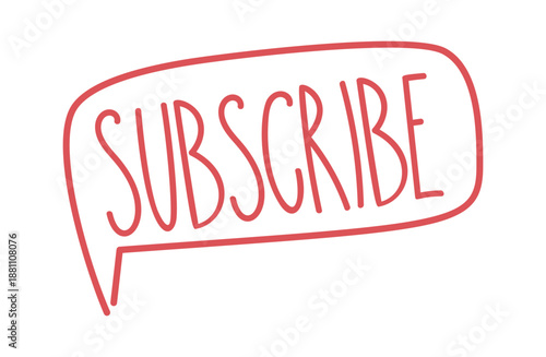 Subscribe speech bubble blogging element