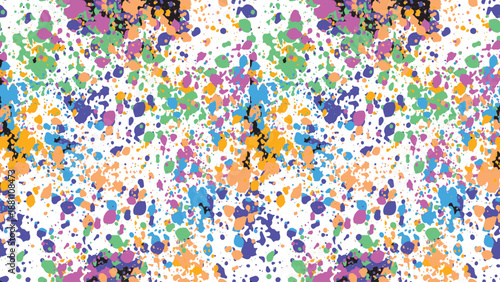 Multicolored paint splashes background
