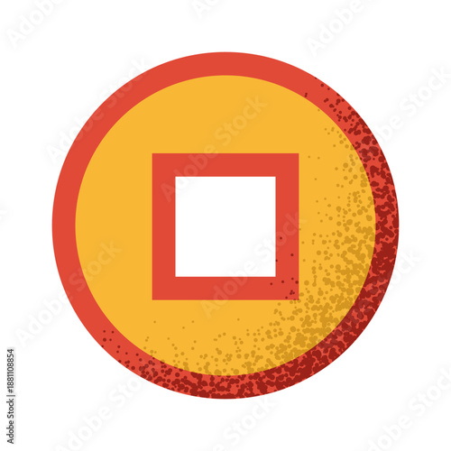 Chinese geometric medallion design element