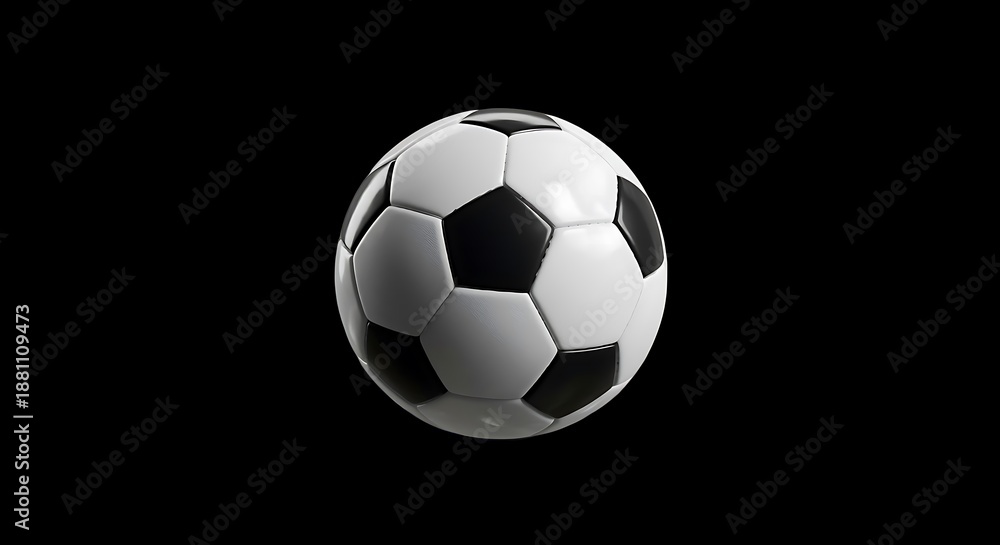 Naklejka premium Soccer Ball on Transparent Background