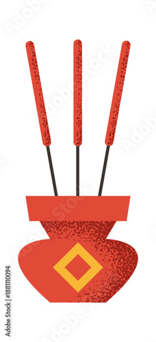 Chinese aroma stick in vase