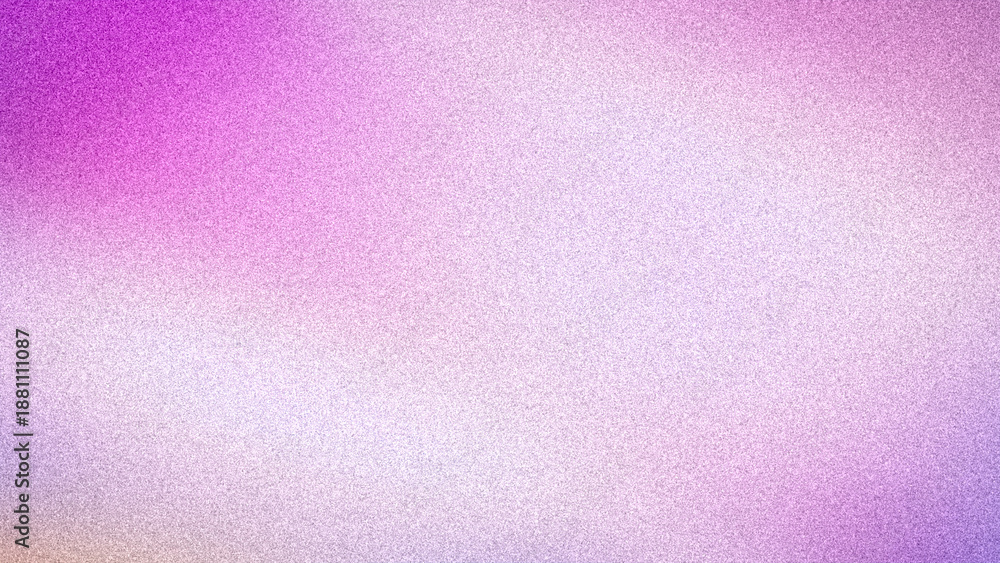 Fototapeta premium Soft 4K grainy background with a blurred gradient of purple, violet, white, and light orange hues. A dreamy, textured backdrop for artistic digital projects