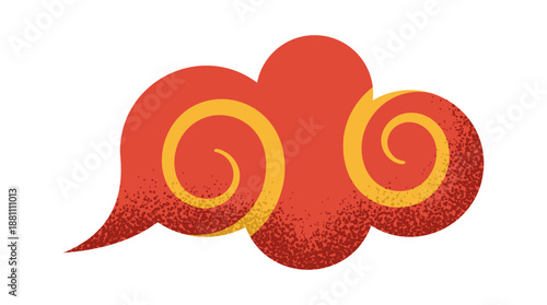 Decorative cloud Chinese geometric element