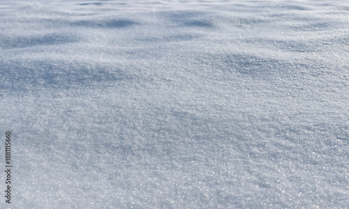 Valokuva Fresh Snow Surface Background In Cold Daylight