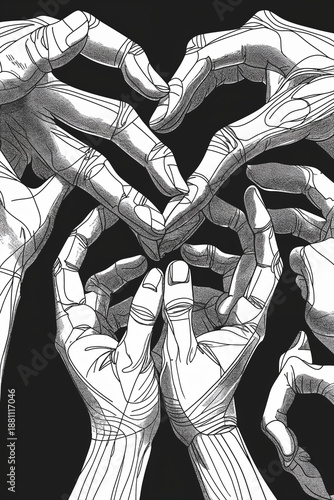 Abstract Hands Heart