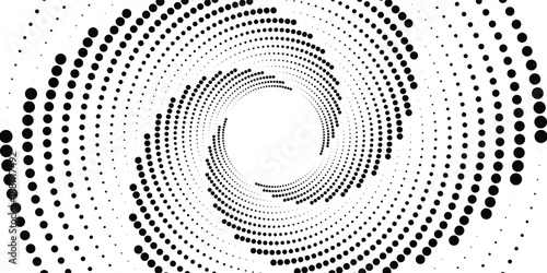 Spiral with gray colors lines as dynamic abstract vector background or logo or icon. spiral circle abstract dot spiral