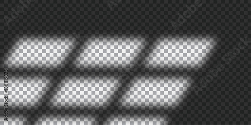 Window Light Shadow Overlay on Transparent Background