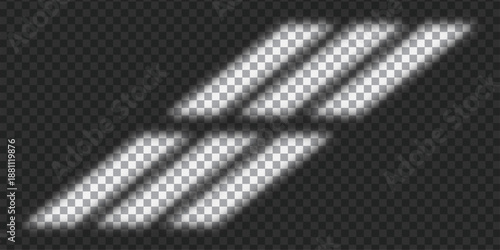 Diagonal Blinds Window Shadow Overlay on Transparent Background