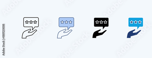 Reputation Multiple Icon Illustration Vector