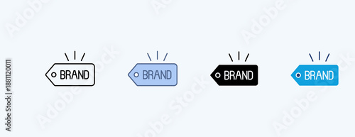 Brand Name Multiple Icon Illustration Vector