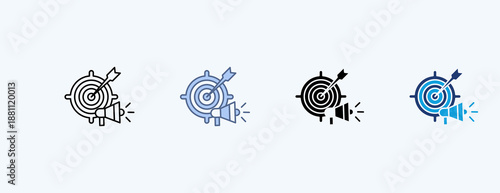 Advertising Multiple Icon Illustration Vector