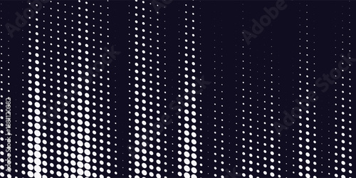 Seamless geometric pattern. Modern ornament with navy blue dotted elements. Geometric abstract pattern