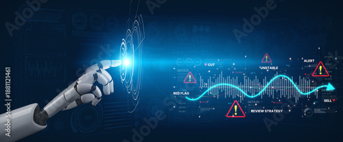 AI highlights economic risks through data-driven visuals, smart warning alerts, and real-time financial analysis to guide strategy during market volatility. Artificial intelligence spline © InfiniteFlow