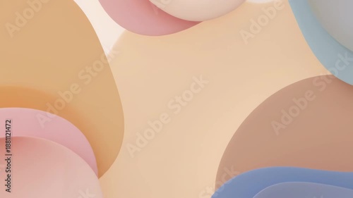Wallpaper Mural Various pastel-colored rounded shapes create a soothing abstract visua Torontodigital.ca
