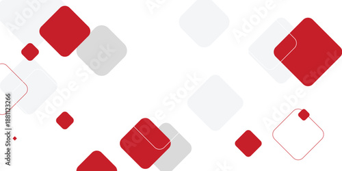 white background with abstract red grey square decoration. vector illustration for modern presentation background, brochure design, business card background, website slider, landing page.eps.10.