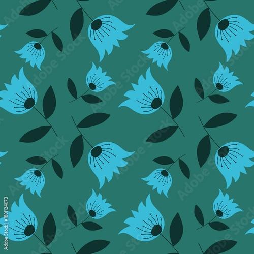 Spring seamless flowers pattern for wrapping paper and fabrics and kids clothes and spring party textiles and linens