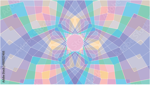 パステル　抽象的　カラフル　幾何学　背景