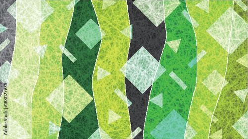 和柄　抽象的　緑　模様　背景