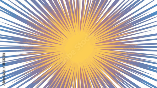 Vibrant Yellow Sunburst with Radiating Lines.