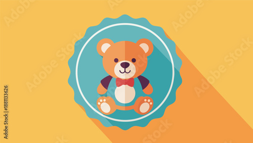 Cute Cartoon Teddy Bear Character Design.