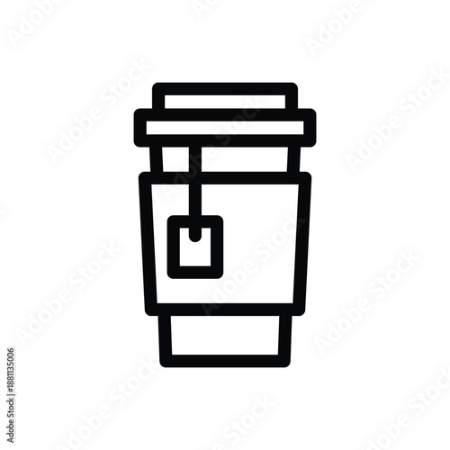 takeaway tea cup outline icon vector design good for web or mobile app