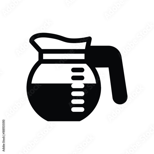 coffee pot solid icon vector design good for web or mobile app