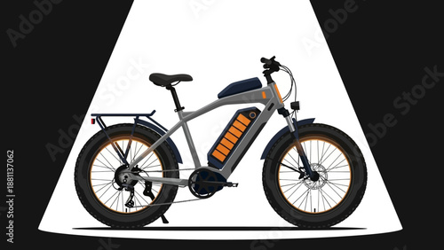 Modern electric bicycle design with spotlight on stylish urban transportation