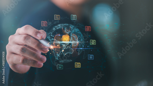 Wallpaper Mural AI-powered education is reshaping global learning with intelligent data systems, creating personalized experiences and innovative solutions for the digital classroom of future ,artificial intelligence Torontodigital.ca