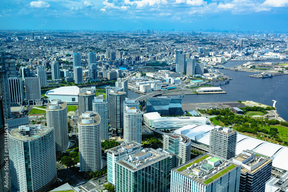 Fototapeta premium ランドマークタワーから見下ろした横浜街