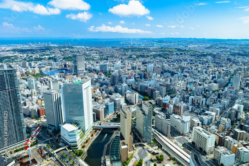 ランドマークタワーから見下ろした横浜街