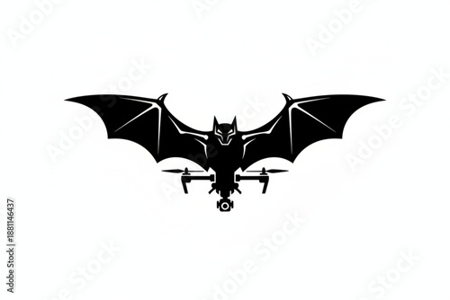 Drones Resembling Creature of the Night: A stylized drone, expertly designed in the form of a bat, showcasing its majestic wings.