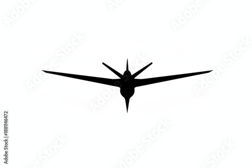 Silhouette of Flight: An elegant silhouette of an airplane, poised gracefully as if soaring through the boundless sky.