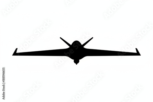 Drone Silhouette: A stark silhouette of a modern drone, captured in a clean and graphic style, conveys technological advancement and aerial capabilities.