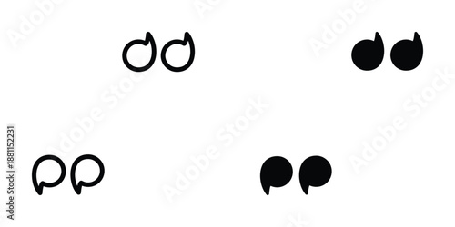 Quote icon design template