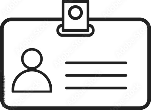 Simple Outline of an Identification Badge or ID Card