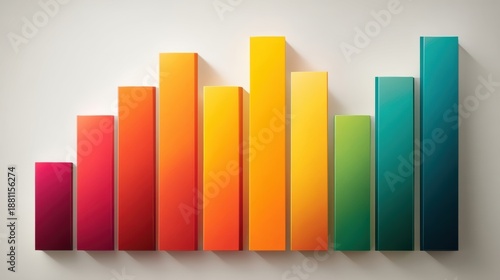 Colorful 3D Bar Graph Data Visualization Chart Free Download Colorful 3D Bar Graph Data Visualization Chart - GFXLoad