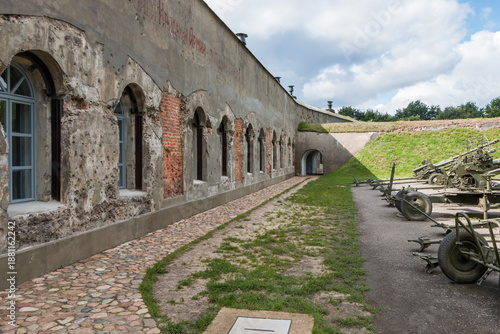 Wallpaper Mural Old brick barracks with arches in the fifth fort of the Brest Fortress, Belarus Torontodigital.ca