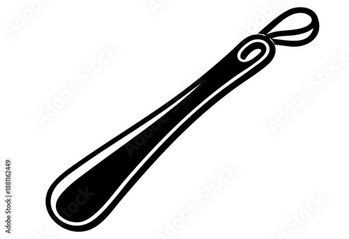 Shoe Horn Illustration For Daily Life And Entrance Area, Getting Ready To Go Out, Household Item, Simple Living Tool, Home Organization And Lifestyle Concept Use