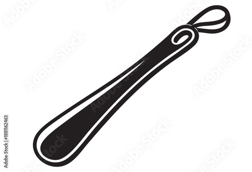 Shoe Horn Illustration For Daily Life And Entrance Area, Getting Ready To Go Out, Household Item, Simple Living Tool, Home Organization And Lifestyle Concept Use