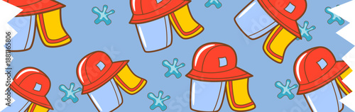 washi tape overlap pattern firefighter theme