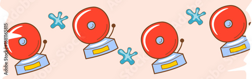 washi tape seamless firefighter theme