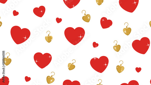 Valentine's Day heart shapes pattern background.