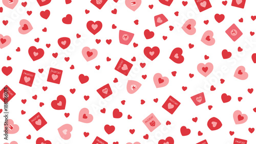 Valentine's Day heart shapes pattern.