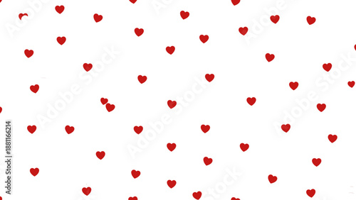 Red hearts on white background.