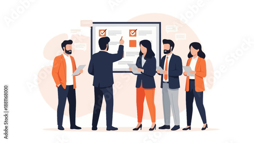 Team Meeting Presentation Business Strategy Planning