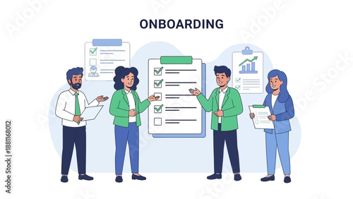 Team Onboarding Process with Checklist and Growth Chart