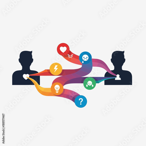 Emotional connection between two people, communication, ideas and feelings