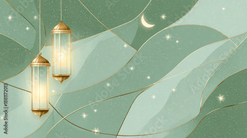 Leaf Light Lanterns Scene