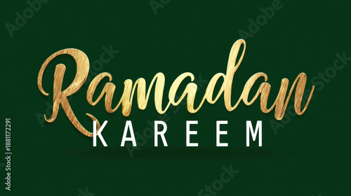Ramadan Kareem Gold Script